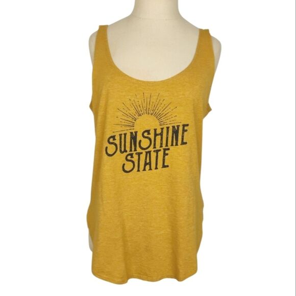 Sunshine State Yellow Tank Top size Medium - Picture 1 of 12